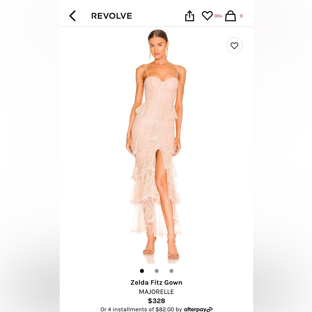 Zelda fitz gown // majorelle // nude / M / worn once / perfect condition